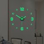 Modern 3D Digital Wall Clock-large Luminous Display-silent Operation-perfect For Living Room & Bedroom The Luminous Style Only Emits Light In Dark Environments