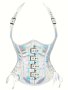 Waist Shaping Halter Shapewear Bustiers Gothic PU Leather Side Tied Tunic Corset Top Women's Underwear & Shapewear