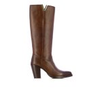 Block Heel Knee High Boot -brown