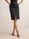 Lucy Belted Pencil Skirt - 16 Black