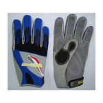 Mechanics Glove XX Large Synthetic Leather Palm Air Mesh Back Blue