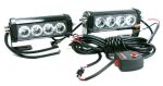Green Switchback Bumper Federal Signal Light Strobe 4 LED Lightbar Set For Car Suv Truck
