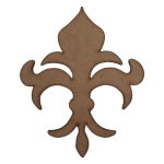 Plain Supawood Fleur De Lis 12×14.5×0.3CM