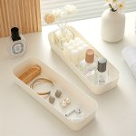 1 2PCS Desktop Plastic Makeup Storage Box Skin Care Items Storage Box For Data Cable Sundries Cosmetic Toiletry Household Storag