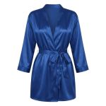 Women's Satin Wrap Robe MINI With Waist Tie