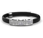 DESTINY Jackie Bracelet Embellished With Swarovski Crystals -black white Gold