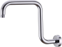 13 Inch Shower Arm With Flange Stainless Steel S-shape Shower Head High Rise Extension Replacement Pipe Accessories Chrome - Chrome
