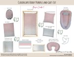 Cot Duvet Bedding Cloudscape Birdie Pink And Grey Set