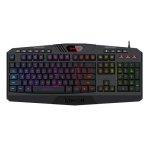 Redragon Harpe Membrane|rgb BACKLIT|12 Multimedia KEYS|19 Non-conflict Gaming Keyboard - Black