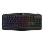 Redragon Harpe Membrane|rgb BACKLIT|12 Multimedia KEYS|19 Non-conflict Gaming Keyboard - Black