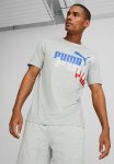 Puma Ess+ Logo Power Tee - Light Gray Heather
