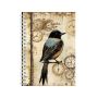 Bird A5 Notebook Spiral And Lined Trendy Steampunk Graphic Notepad Gift 140