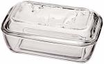 Luminarc European Tempered Glass Cow Butter Dish - 1 Pound Capacity