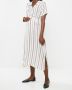 Women's Maternity Side Split Shirt Dress - White