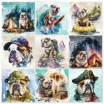 Tear Resistant Deco Print Adventure Bulldog