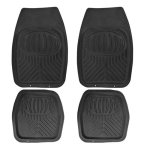 4 Pieces Universal Car Rubber Floor Mats All Weather Rubber Car Mat Set Of 4 Piece