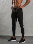 Men's Skinny Fit High Stretch Geometric Print Sports Leggings Breathable And Quick Dry Fitness Pants For Workout And Training We