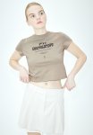 Printed T-Shirt - Beige & Grey