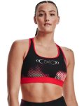 Women's Heatgear Armour Mid Padless Sports Bra - Radio Red Md