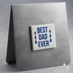 Best Dad Ever Magnet Navy On White
