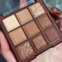 9-color Chocolate Eyeshadow Palette Smokey Makeup Brown Color Pearly Matte Finish Eyeshadow Long Lasting Attractive Eyes Makeup Glitter