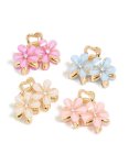 Goldair Gold Double Flower Diamante Claw Clips 4-PACK