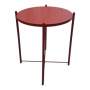 Smte- Round Occasional Coffee Table Red With Keychain