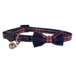Cat Collars - Navy & Red Tartan