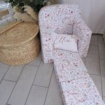 A Kids Sofa Fold-open Chair Soft Boho Floral