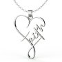 Stainless Steel Faith Heart-shaped Pendant Necklace For Women Men Christian Faith Word Church Prayer Religious Jewelry Gift