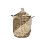 Black & White Woven Laundry Basket - Design 2