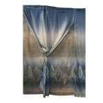 3M Smte Grey And White Tree Theme Curtain 2M Drop C1 With Keychain