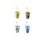 400ML Plastic Kiddies Cute Smoothie Cup With Straw