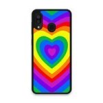 Custom Printed Tpu Cases - Samsung Galaxy A20 Samsung Galaxy A30 & 39 Rainbow Heart& 39 By