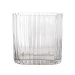 Clear Glass Vase With Stripes