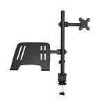 2 Computer Monitor Arm Free Standing Adjustable Table Desktop Stand