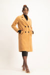 Anna Button Detail Coat - Toasted Coconut - M