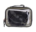 Travel 3-PIECE Vanity Bag Set Transparent- Black