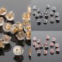 10pcs Silicone Ear Stud Back Plug Earrings Pin Backs Hypoallergenic Semi-circular Hamburger Ear Plug Jewelry Accessories Safety Earrings Pin Backs Accessories