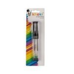 Gel Pens - Black Ink - Black & Transparent - 2 Pieces - 6 Pack