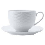 Basics White Diamonds Tea Cup And Saucer 220ML