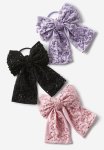 Cotton On Luxe Bailee Bow Hair Tie 3 Pack - Multi