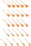 25PCS Nylon Hair Paint Brush Wooden Board Diy Graffiti Tools