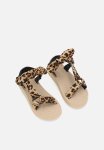 PoP Candy Leopard Print Sandals - Brown & Black