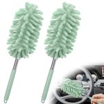 2 Pcs Car Interior Duster With Extension Pole Microfiber Car Dusters With Bendable Head Cars Dusters Exterior&interior Scratch F