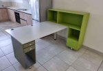 Lime Grey Desk bookshelf Combo