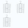 3 Pack - Organiser For Scarves Belts & Wardrobe Accessories - Black