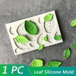Silicone Leaf Shape Candy Mold 3D Resin Casting Cuboid Molds For Diy Cake Decorating Fondant Gum Paste Baking Tools Kitchen Gadg