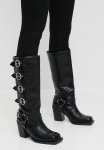 Fetish Buckle Detail Boot - Black