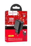 Hoco CS21A 18W QC3.0 Single Port Wall Charger Set Usb-a To Type-c